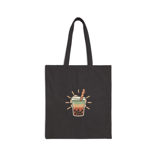 Boba Milk Tea Illustration Tote | summer aesthetic, pastel coastal vibes