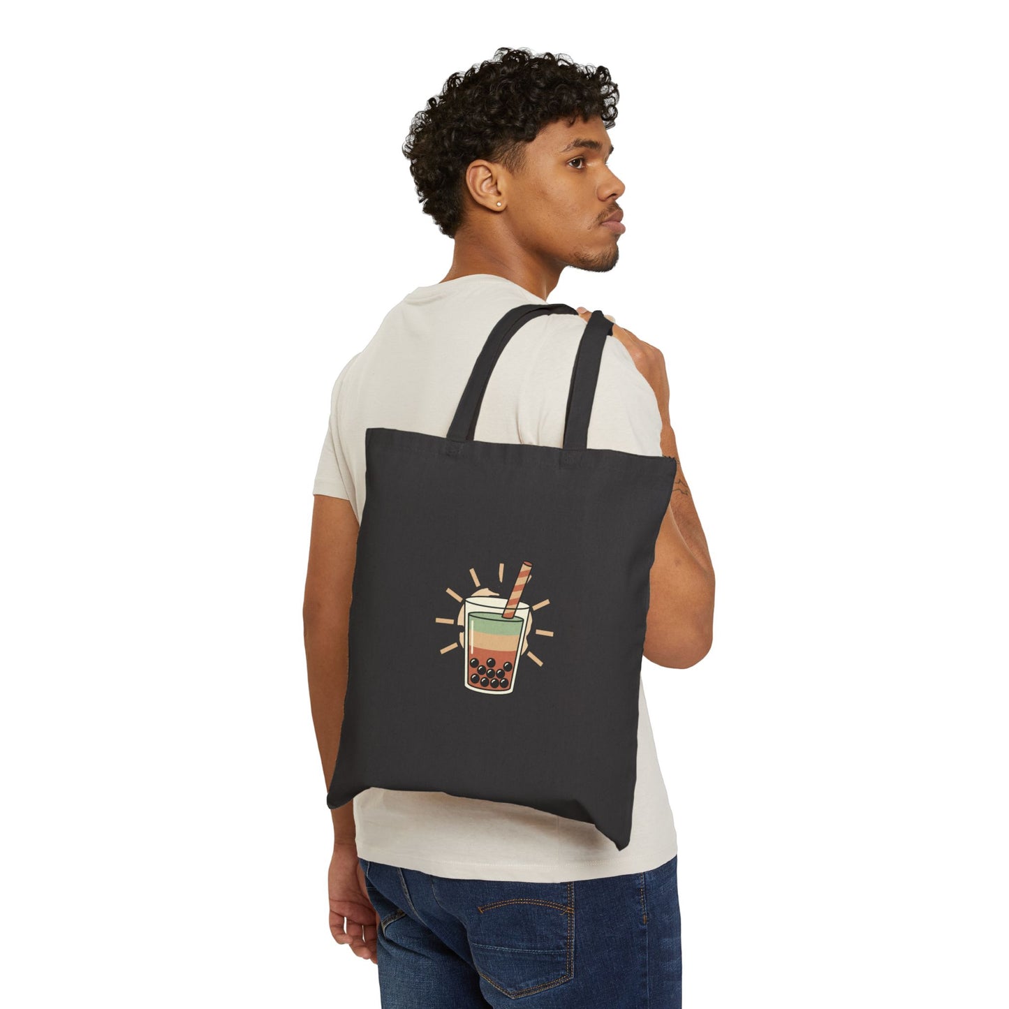 Boba Milk Tea Illustration Tote | summer aesthetic, pastel coastal vibes