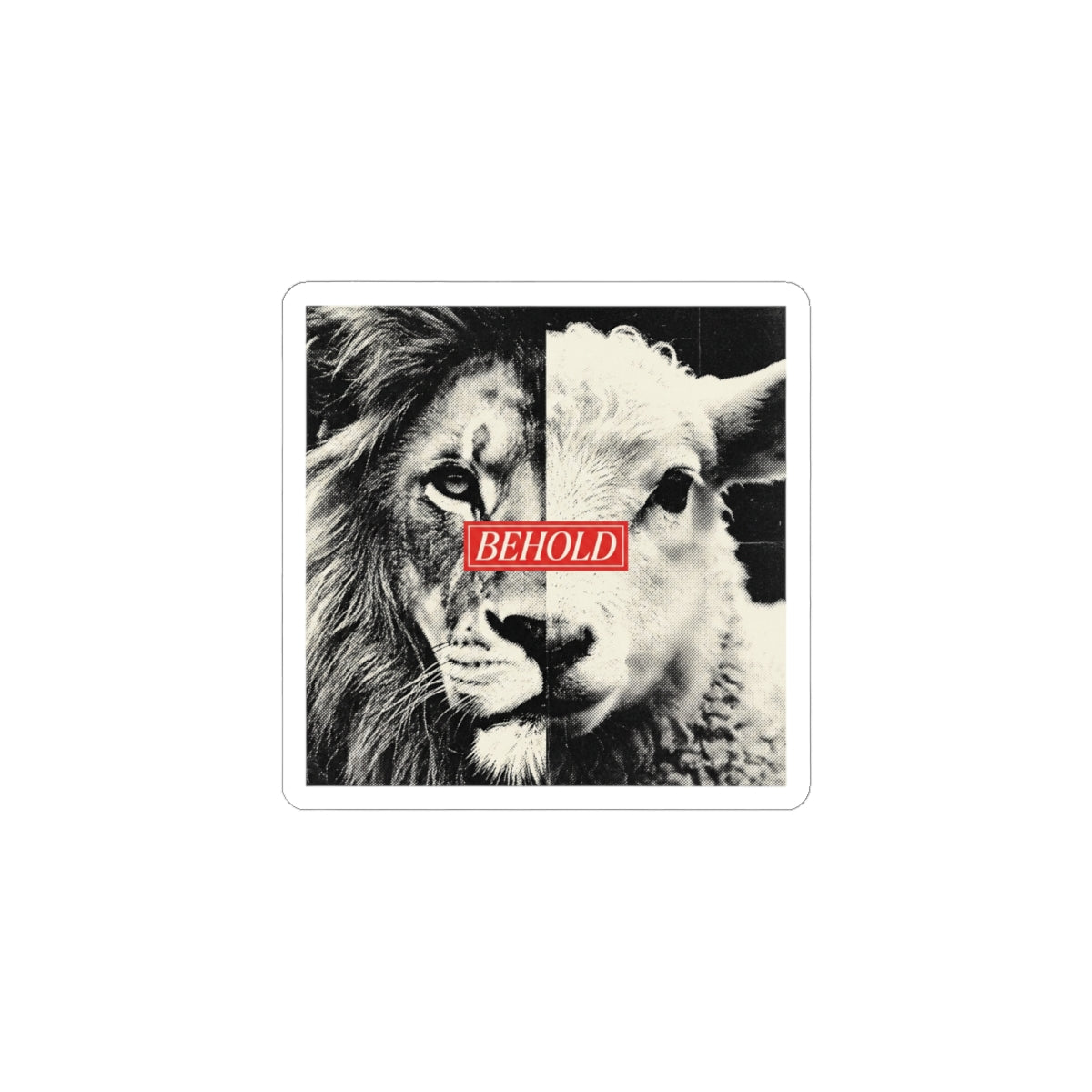 Sticker - Behold Lion & Lamb