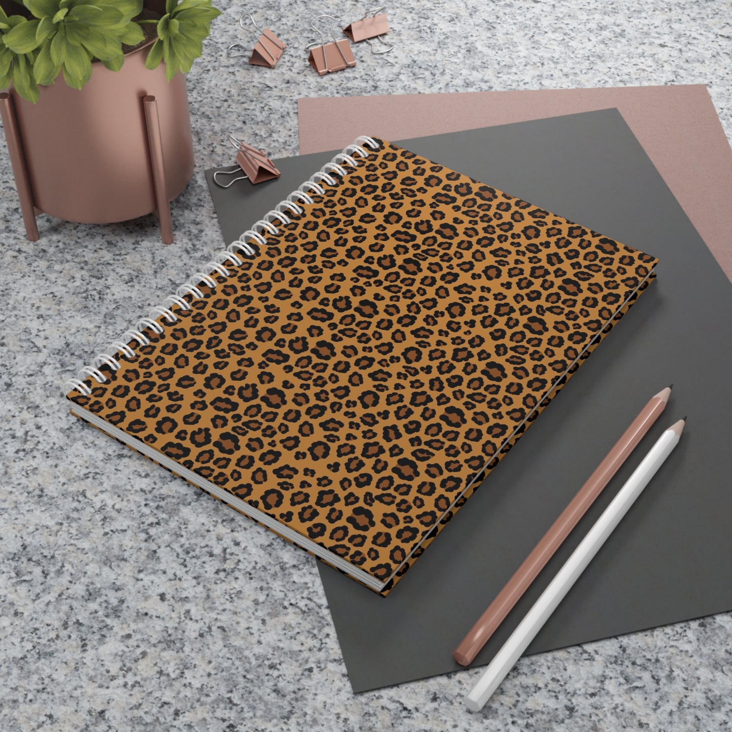 Leopard Print Spiral Notebook