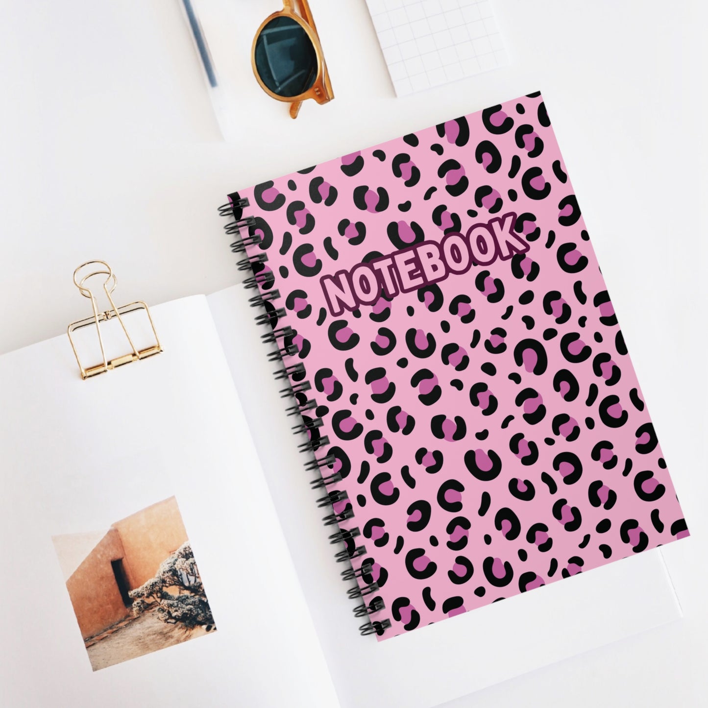 Journal - Pink Leopard Spiral