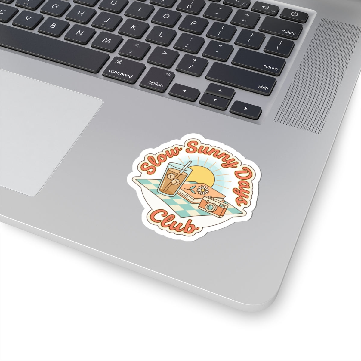 Slow Sunny Days Club Sticker | summer aesthetic, pastel coastal vibes
