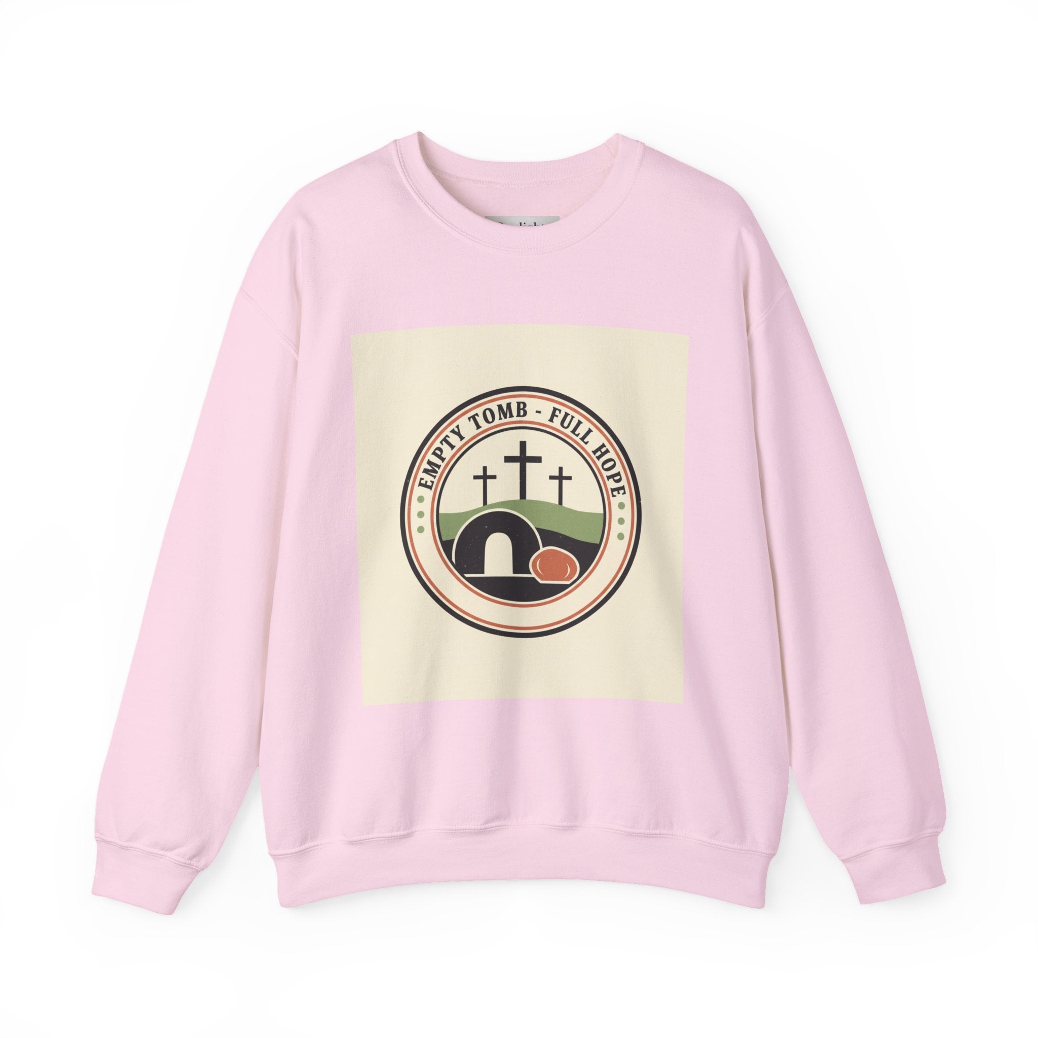 Crewneck Sweatshirt — 'Empty Tomb, Full Hope' Christian Easter Graphic