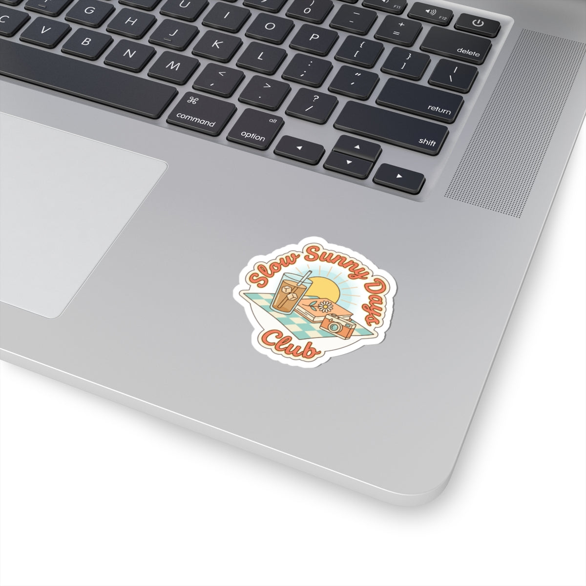 Slow Sunny Days Club Sticker | summer aesthetic, pastel coastal vibes